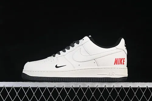 All categories Nk Air Force 1 Air Force series Nk Air Force 1 Low Air Force low-top Nike Air Force 1'07 Low beige black and red contrast Air Force 1 low-top casual sneakers MM3399-813
